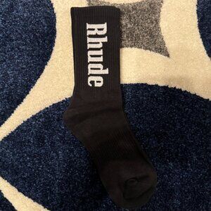 Rhude Spellout Logo Black Socks